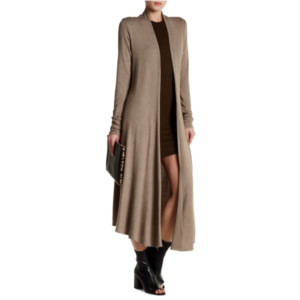 Riller & Fount Norma Extra Long Cardigan in Clay